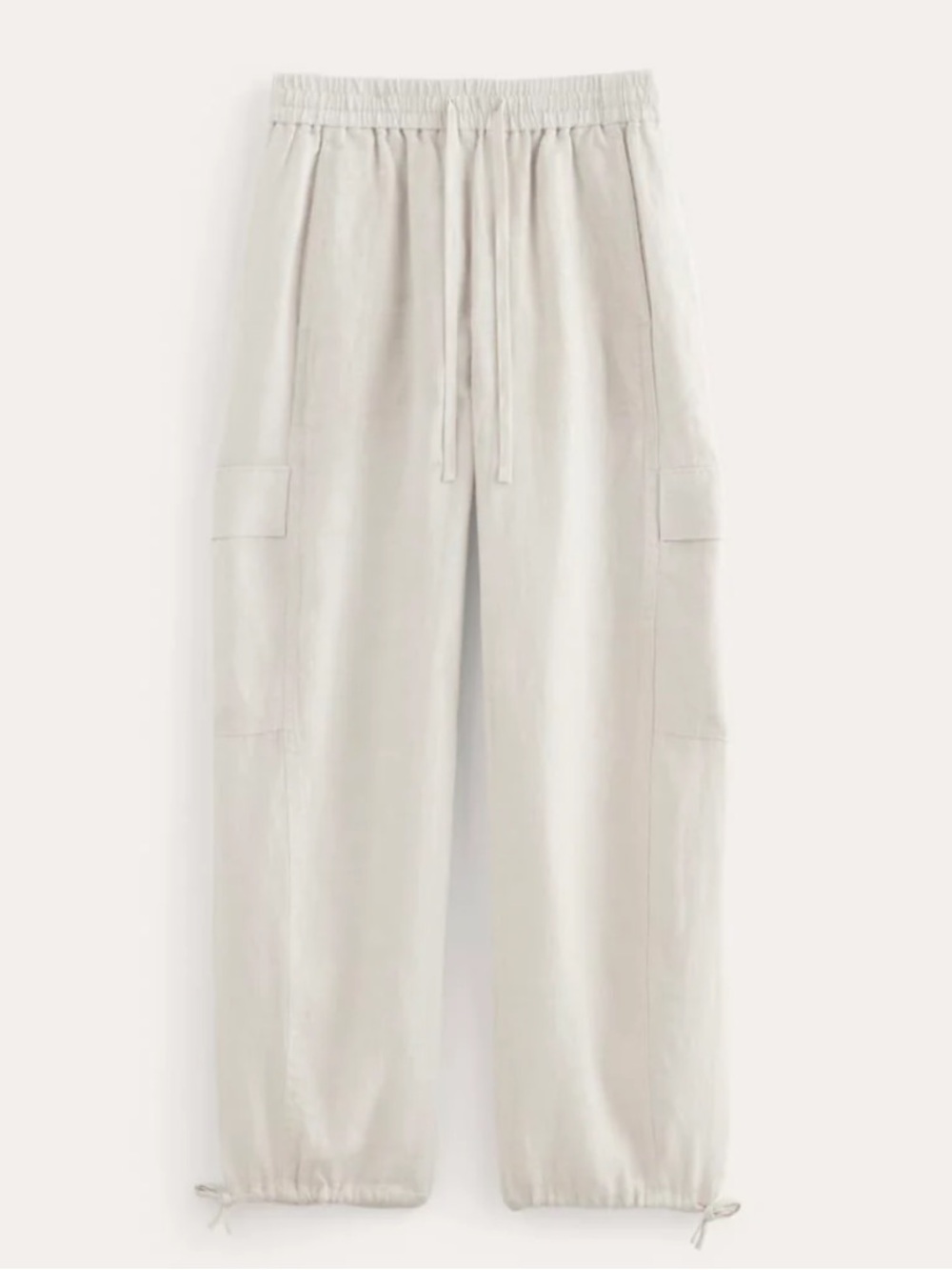 NWT Everlane Women's Cargo Curve Pant Linen in Natural Chambray, Size small - Picture 3 of 7